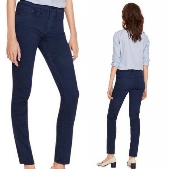 Tory Burch Skinny Jean Navy Blue Stretchy High Rise Pants Women 25 Size 2 - Picture 1 of 10